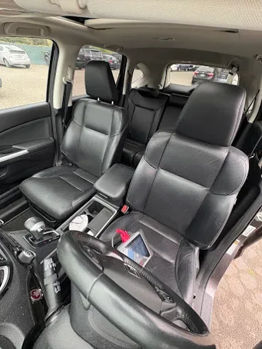Acura MDX black leather interior seats cleaned after deep detail — Blue Rose Auto Detailing Springfield OR