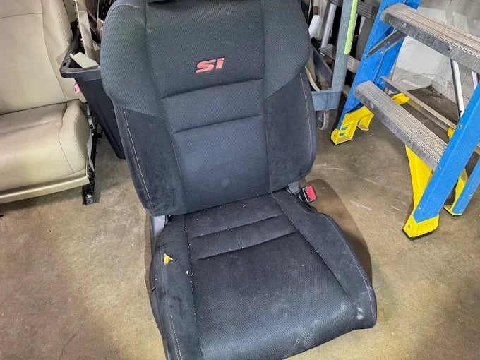 Honda Civic Si front seat before interior deep clean — Blue Rose Auto Detailing Springfield OR